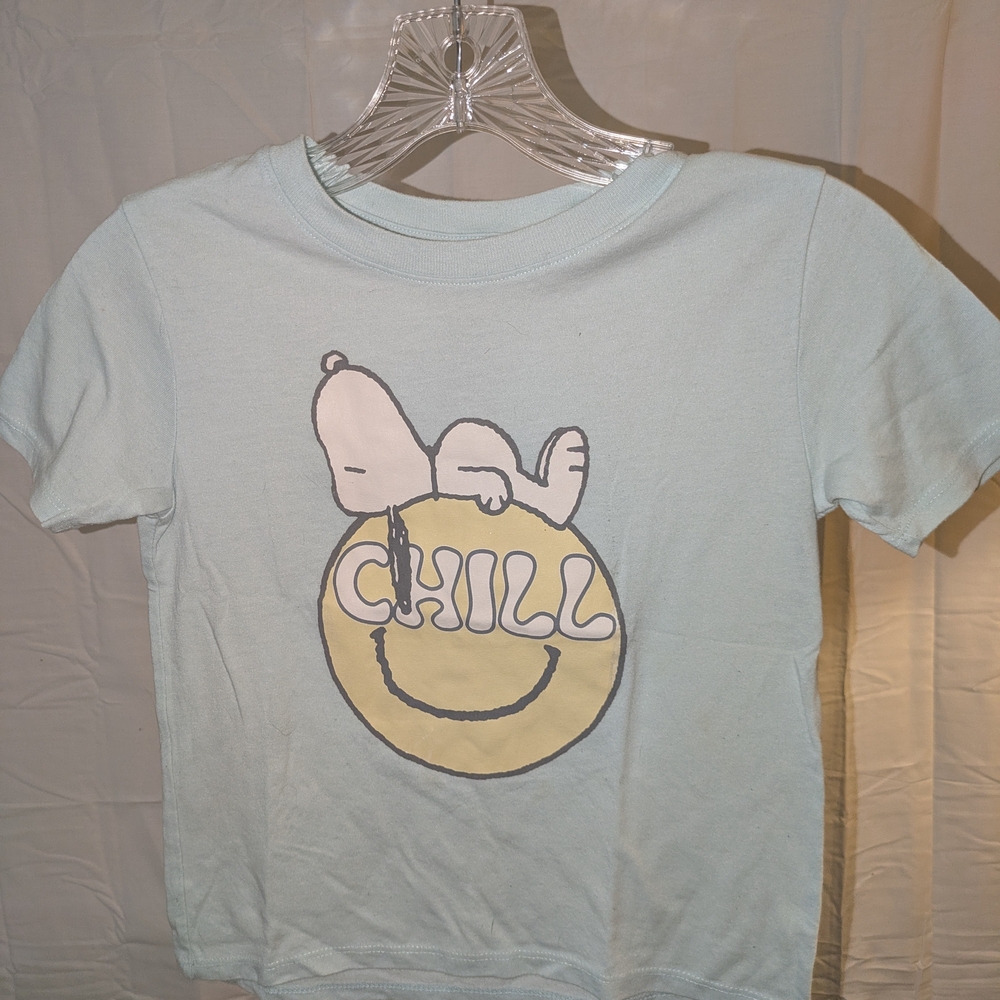 Peanuts Light Blue Snoopy Chill Tee